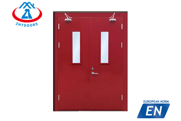 Safe and stable EN standard staircase fireproof sealed door with visible window for 60 minutes