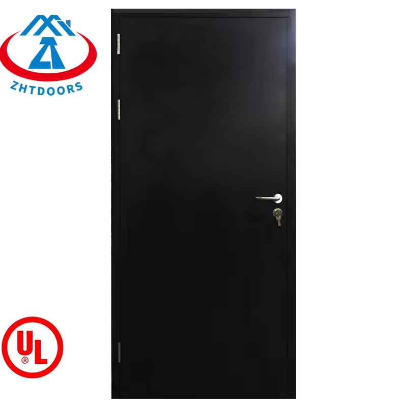 Chinese supplier 2 hour insulation commercial steel black single door UL certification