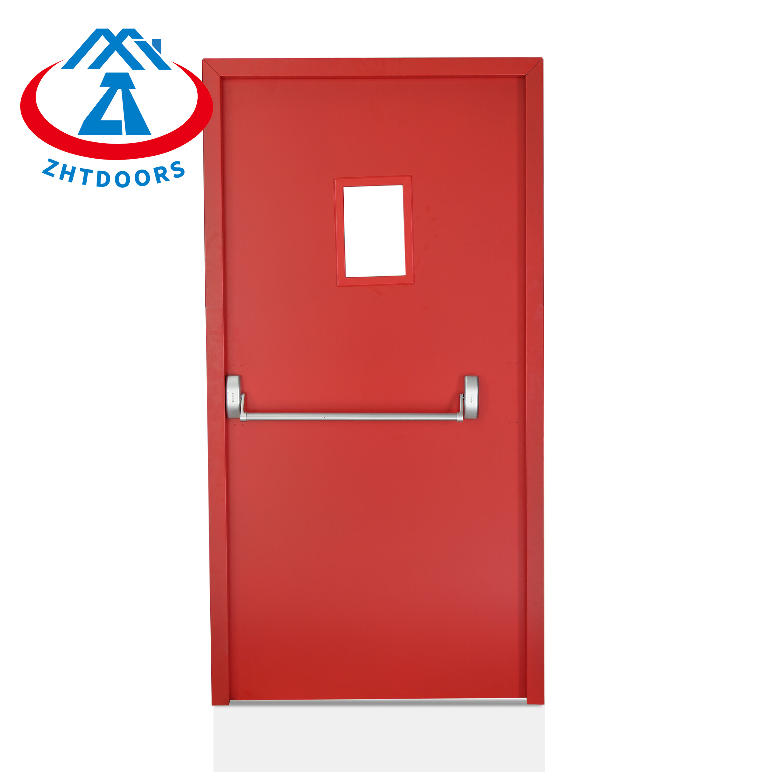 Old fashion single leaf internal fireproof rated automic door red color 90 Mints AS Approve