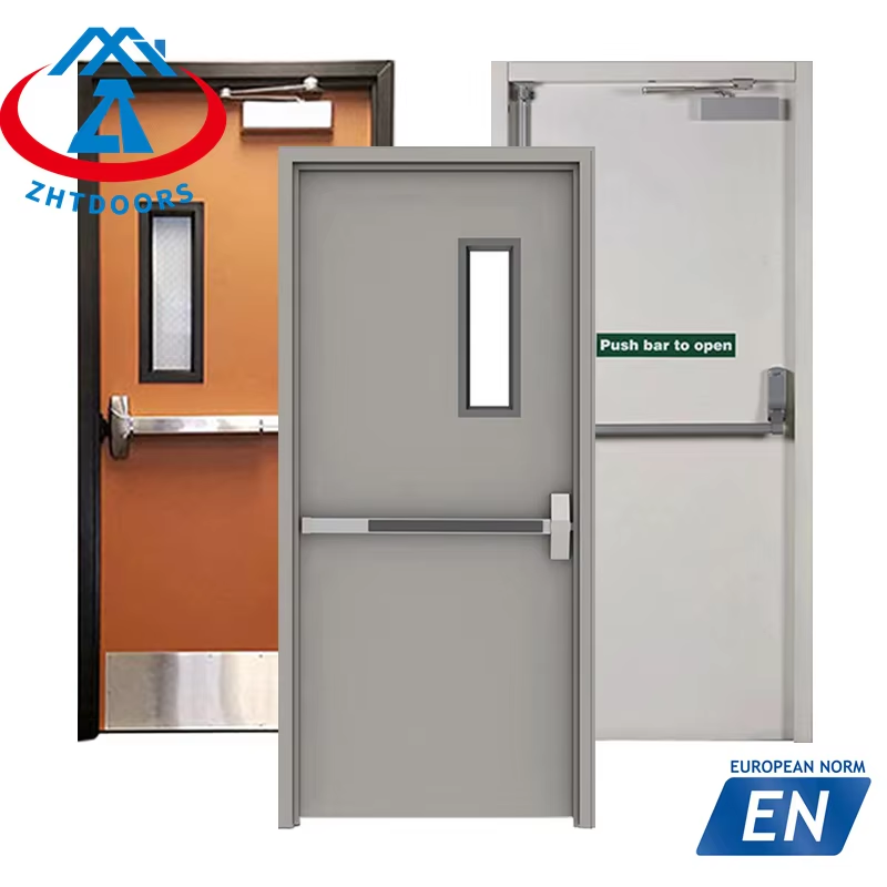 Customized size 1 hour fire protection time 900mm*2050mm fireproof steel door EN certification