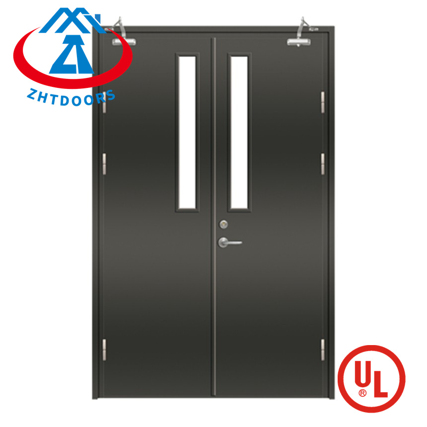 High quality UL standard 120 minute steel fireproof door with double leaf