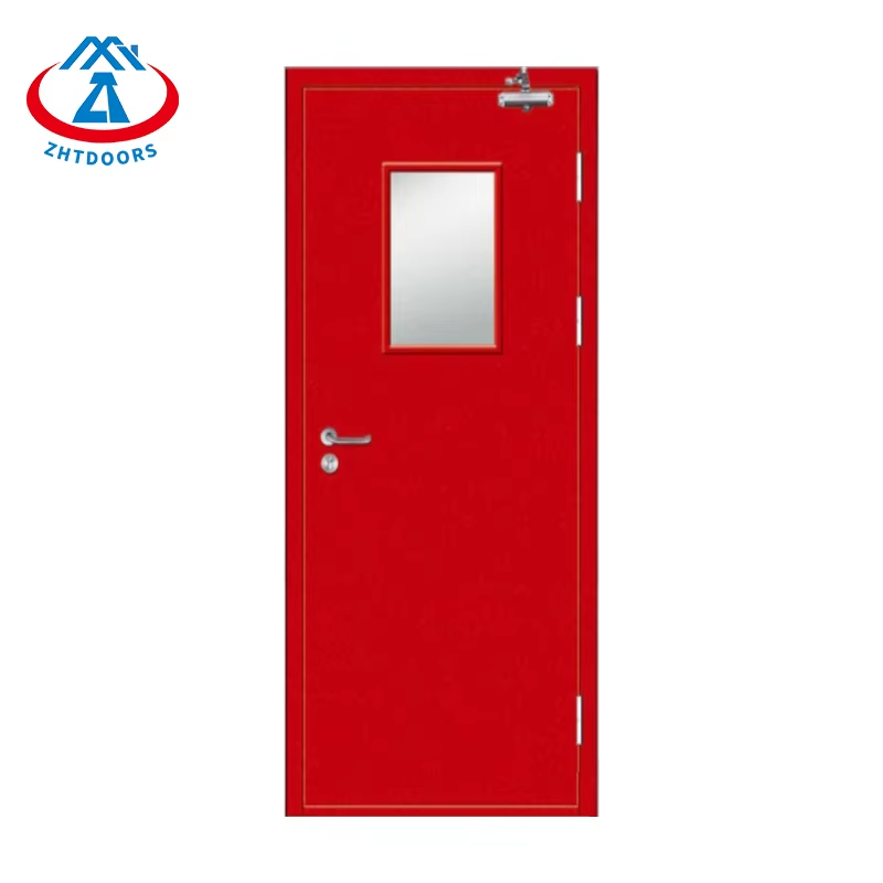 Top Rated Factories BS Standard 30 min Metal Red Fire Proof Doors for Interior Cheap