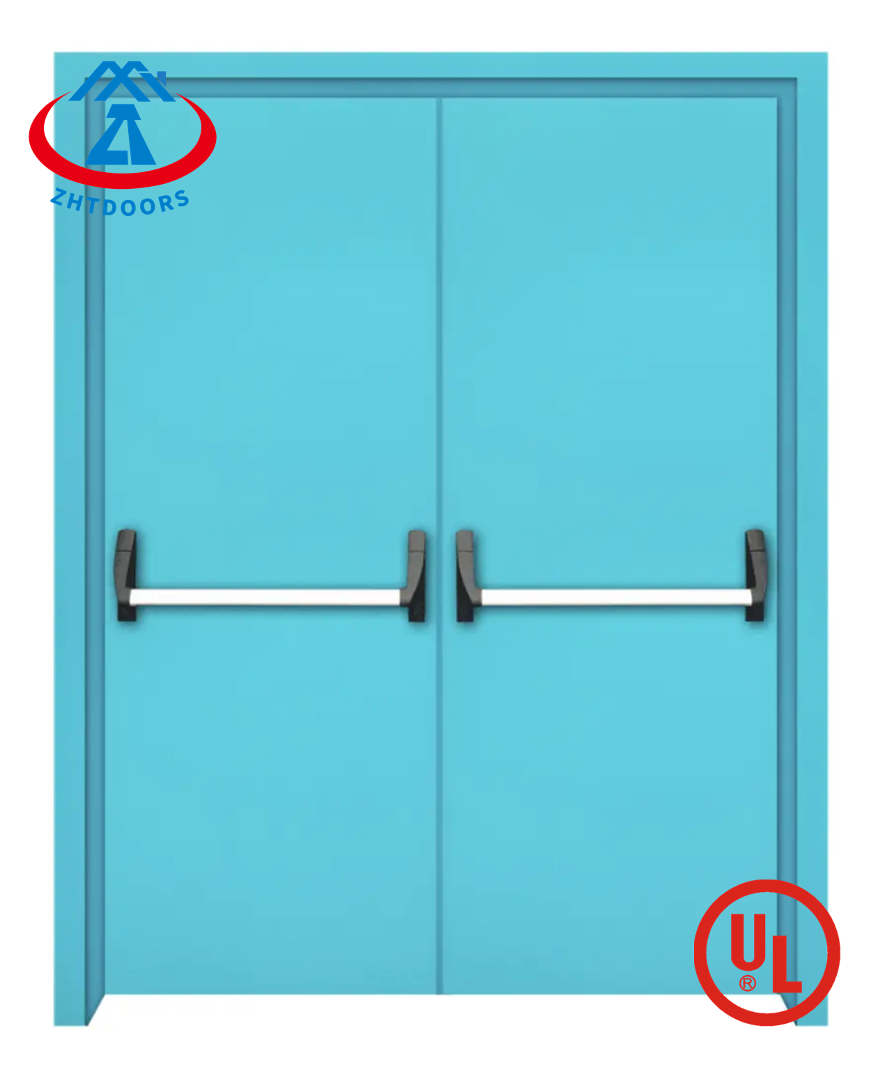 product-Zhongtai-Emergency fire exit door with push bar single firproof door commercial UL approve 1