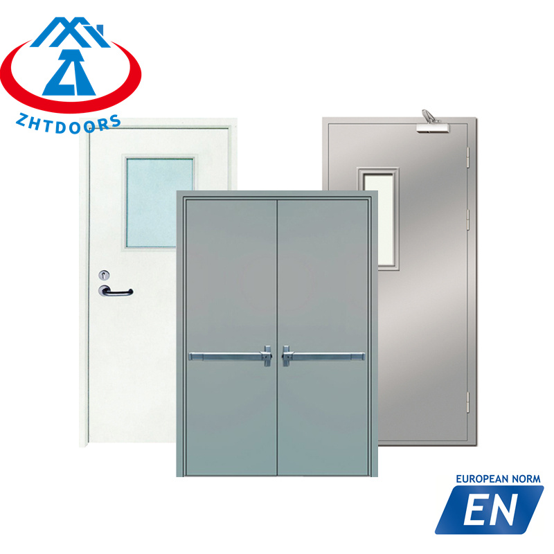 Hot selling low price double swing metal doors EN standard 3 hours