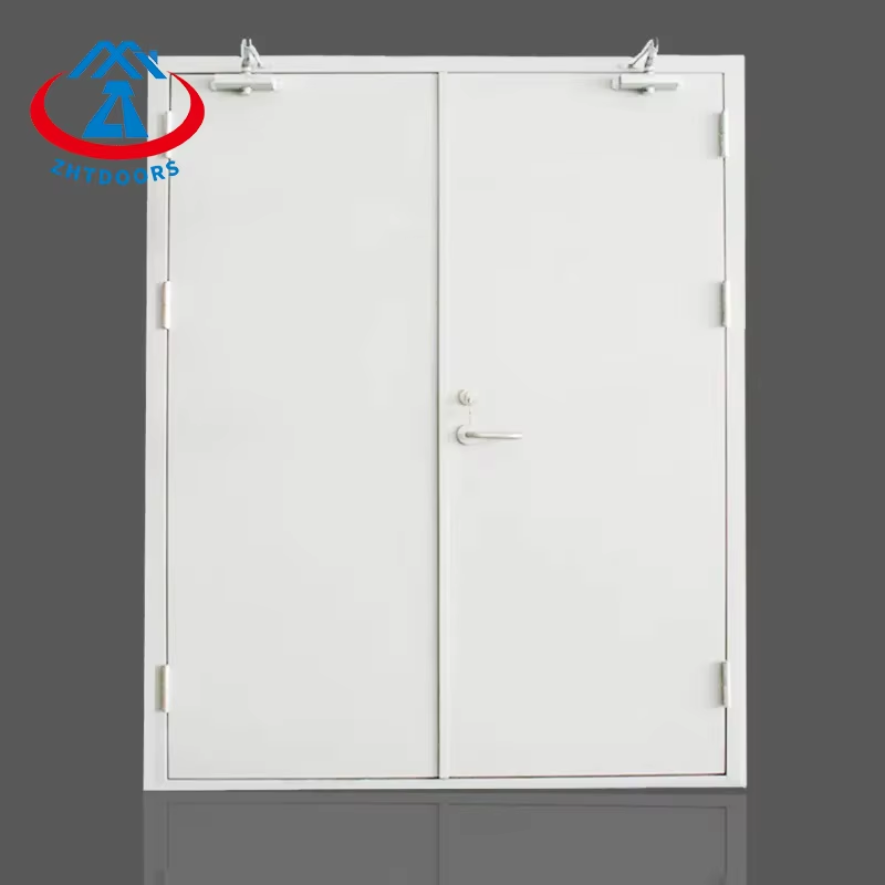 Double commercial emergency fire doors BS certified