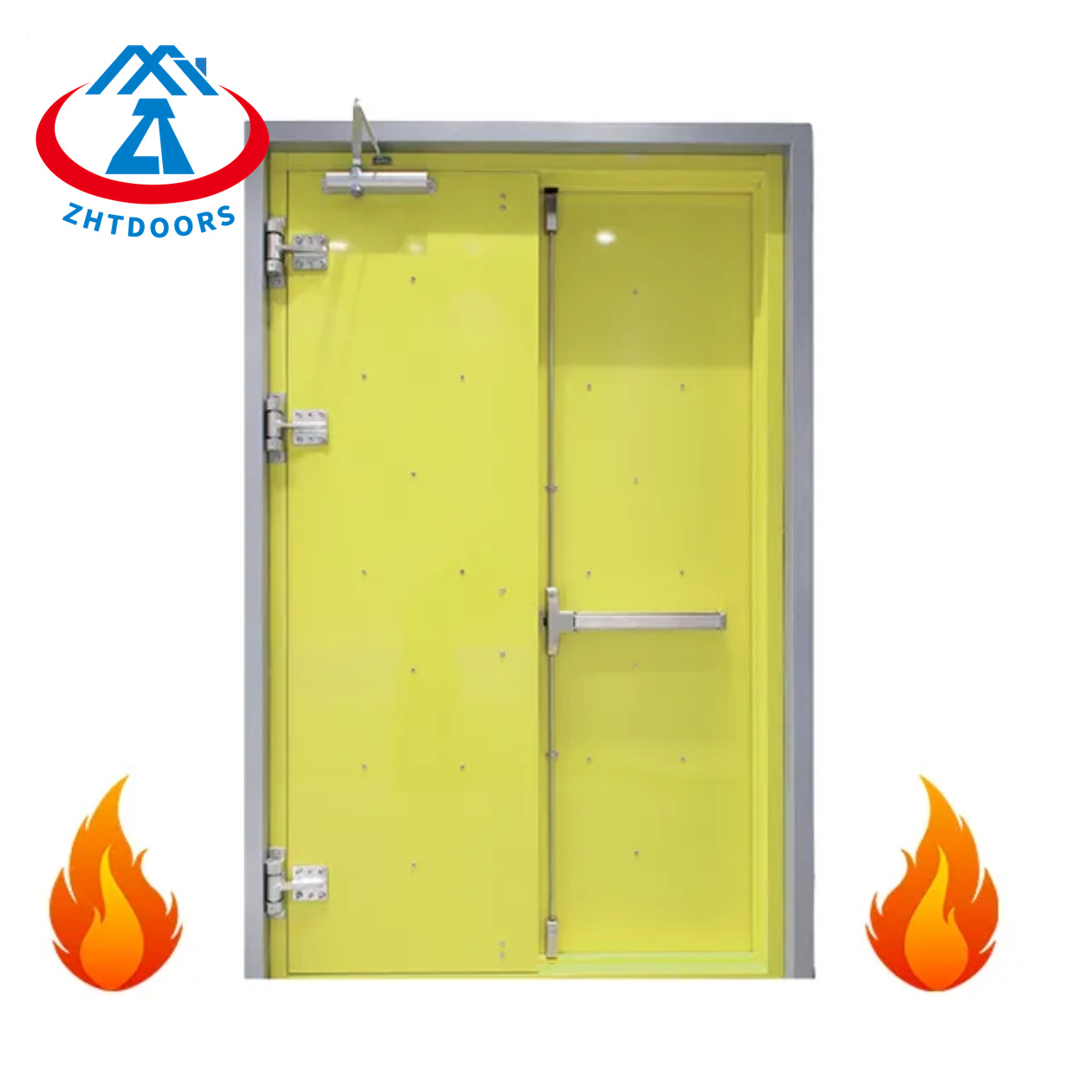 product-Zhongtai-High tech 60 minutes double commercial metal fire rated doors AS approve-img