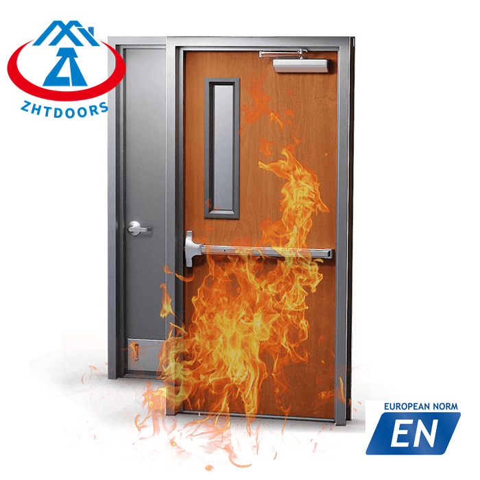 product-Retro Refractory 60 min oak fire resistant wood doors internal EN approve-Zhongtai-img