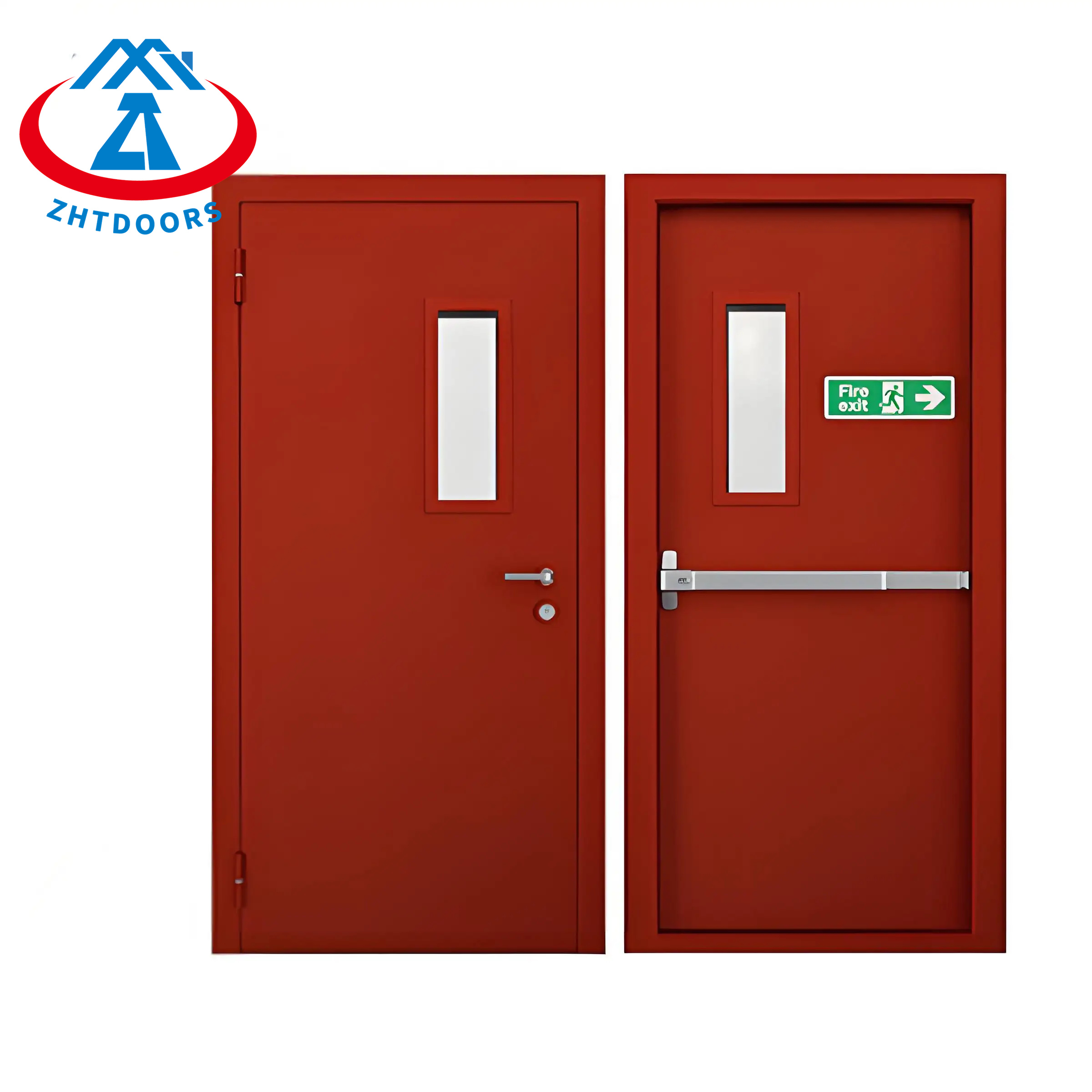 High click through rate BS standard double fire doors with glass 60 minute