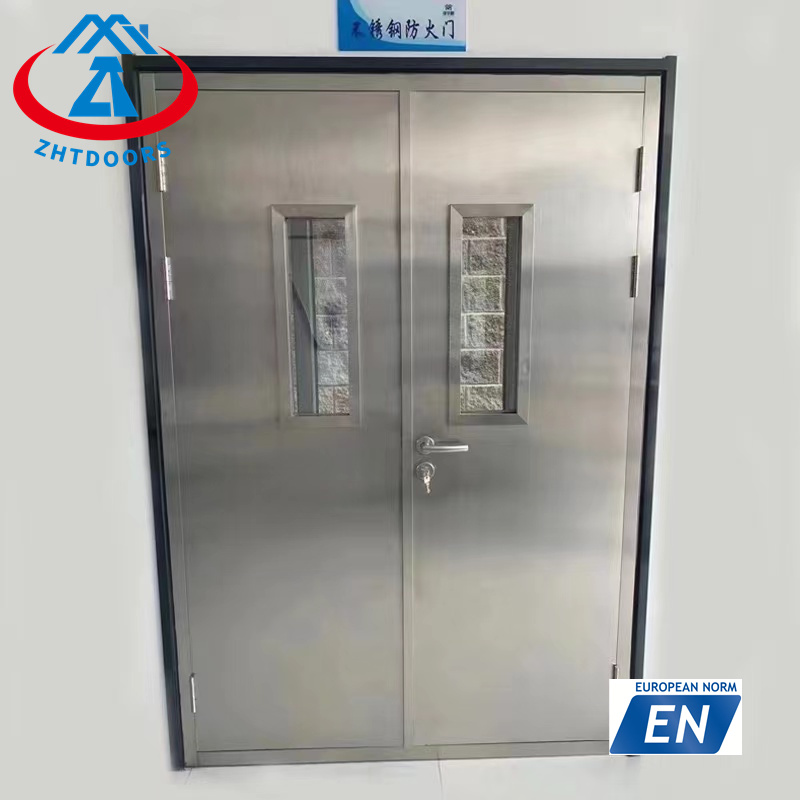 fire prevention 1.5 hours stainless steel door EN approve