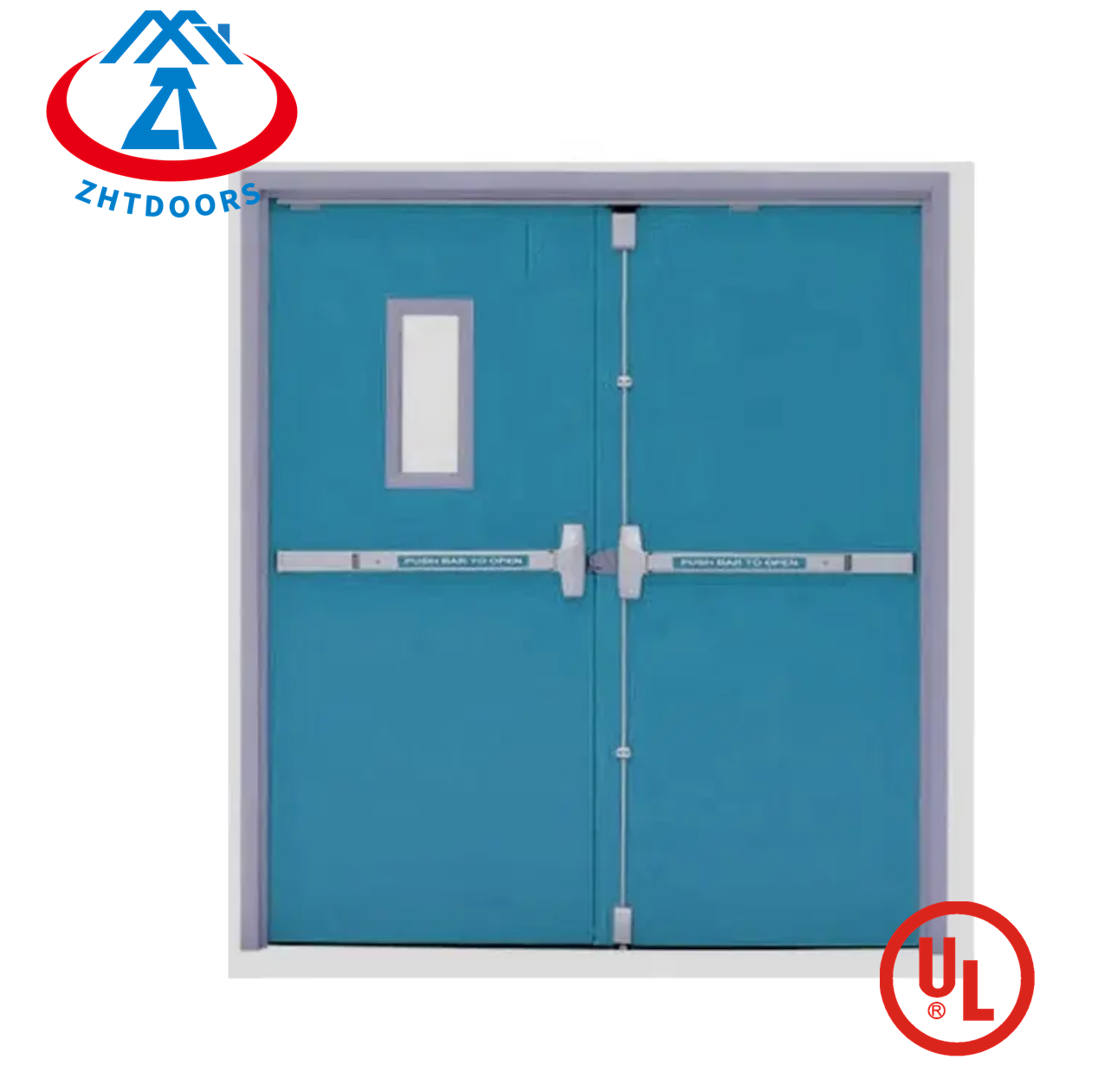 Safety items UL approve steel fire rated double swing doors 3 hours