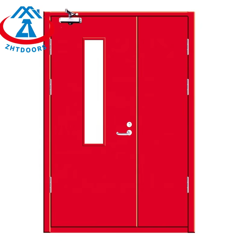 Minimalist style AS standard steel fire door with glass window 120 minutes