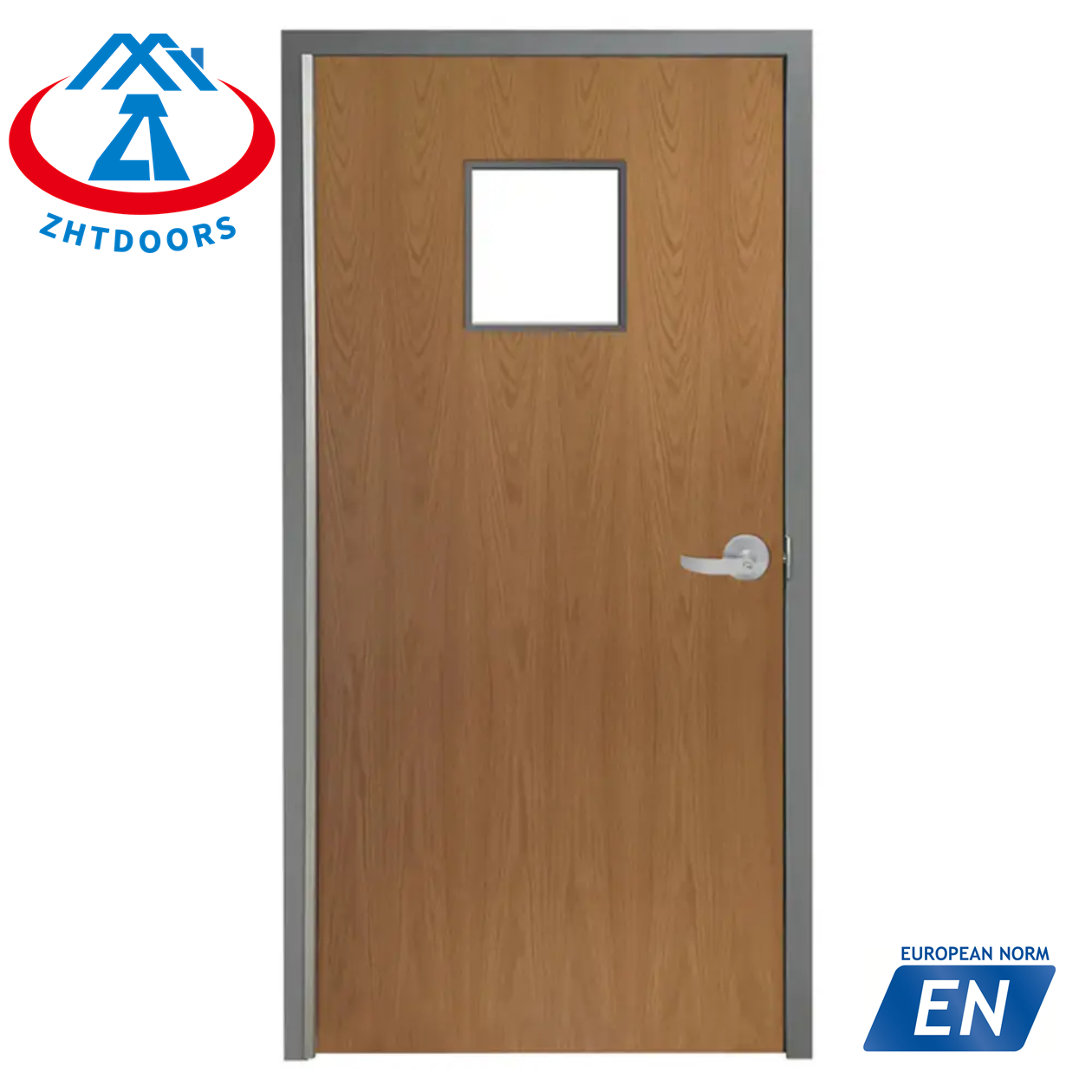 Thick material fire door with window EN approve 30 minute