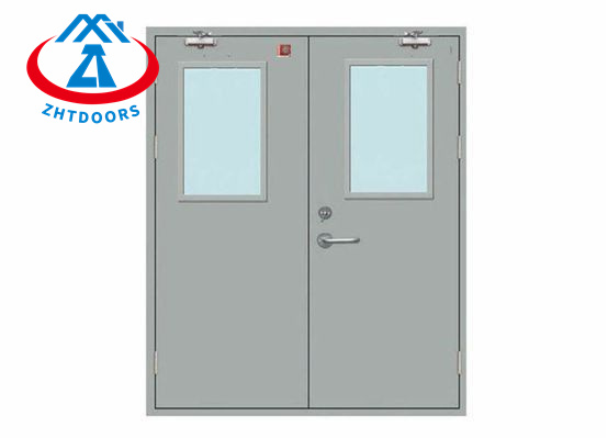 High end products double leaf fire doors with glazed BS approve 90 minute