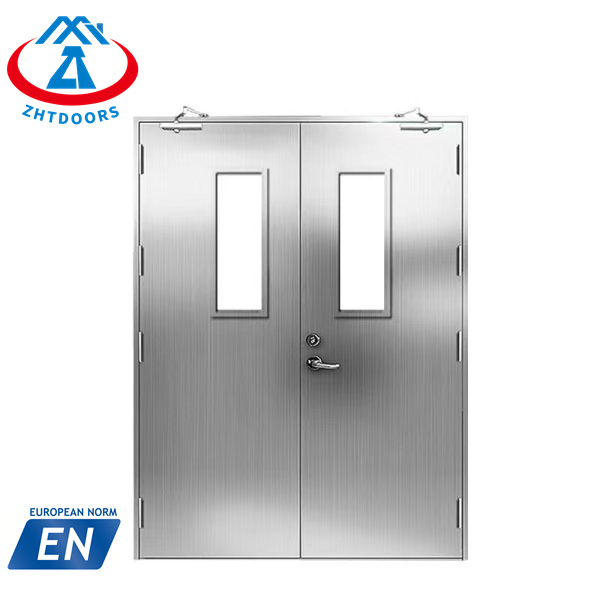 Fine craftsmanship 2 hours fire rated stainless steel door EN approve