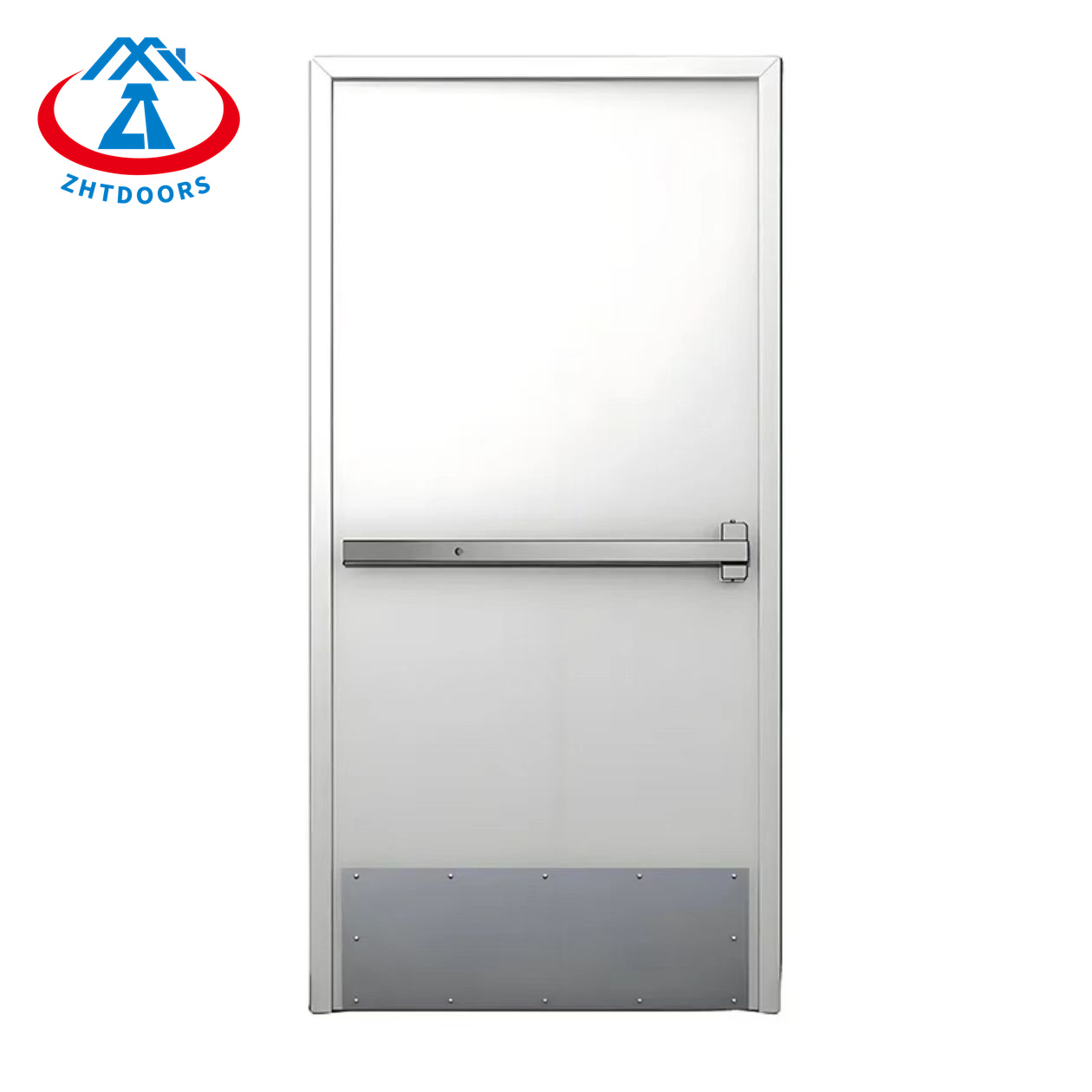 High hardness BS certified 90 minutes metal fireproof steel door single leaf