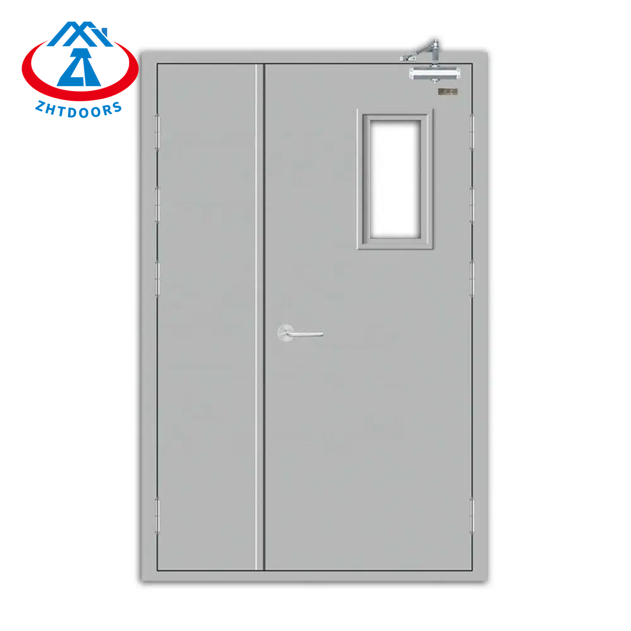 High quality materials AS approve 90 minute fire rated safety doors with glass
