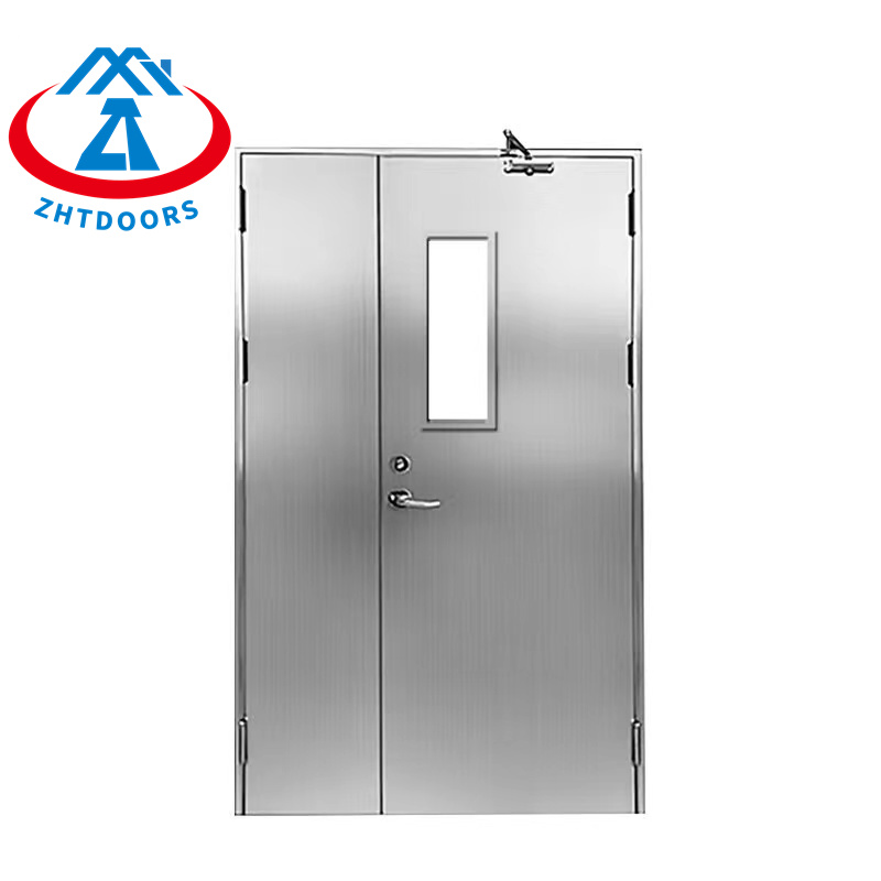 Production Customization BS Approve 60 min Automatic Fire Emergency Exit Metal Doors