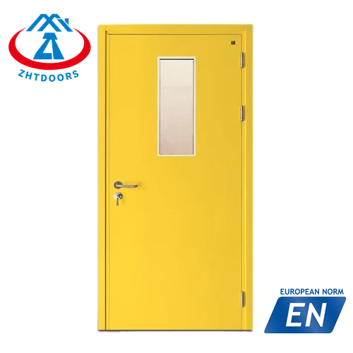 Single panel fire door with window EN approve 60 minute