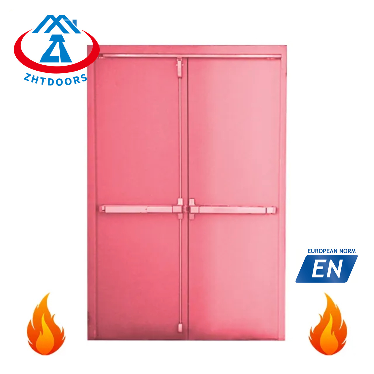 Modern Commercial Fire Proof Rated Metal Exterior Doors 180 Minutes EN Approve