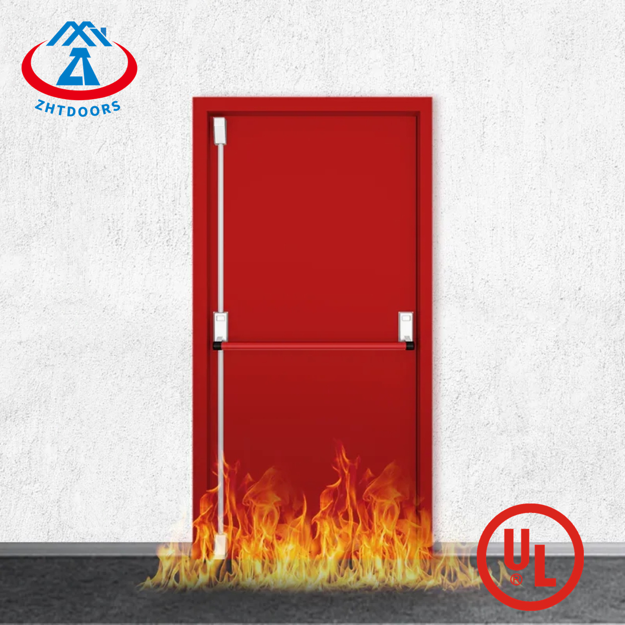 90 Minutes Fire Rated Doors Emergency Exit Doors with Panic bar UL approve