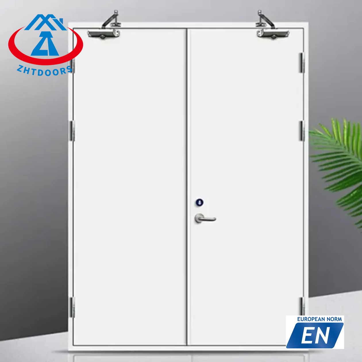 Modern Fire Rated Steel Doors Exterior EN Approve 90 Minute Metal Door Heat Proof Security