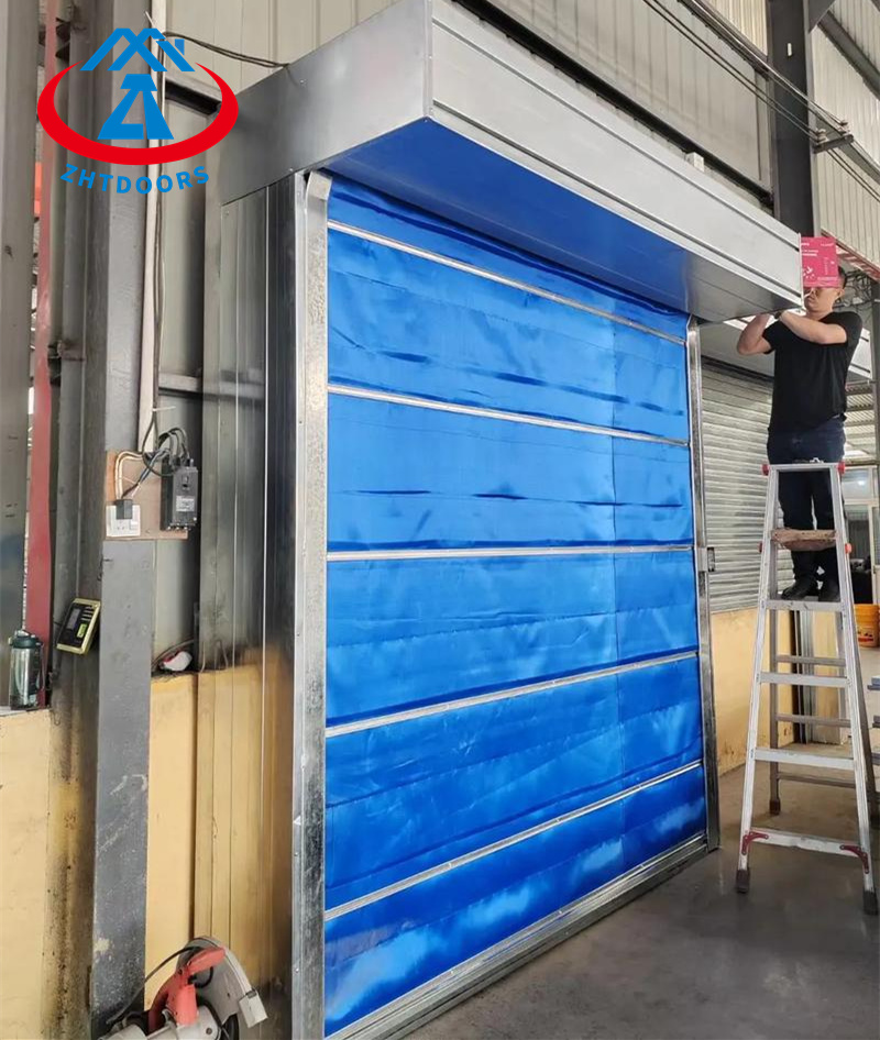 Commercial Smart Folding Roller Fire Fabric Fire Shutter Door 4m Large