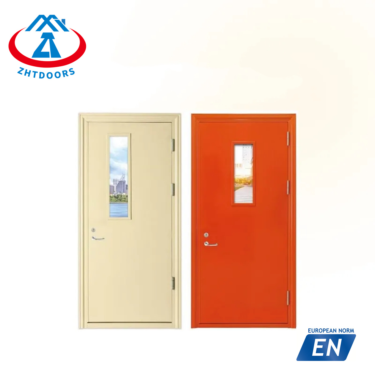 Smoke insulation double grey fire exit doors EN standard 180 minutes