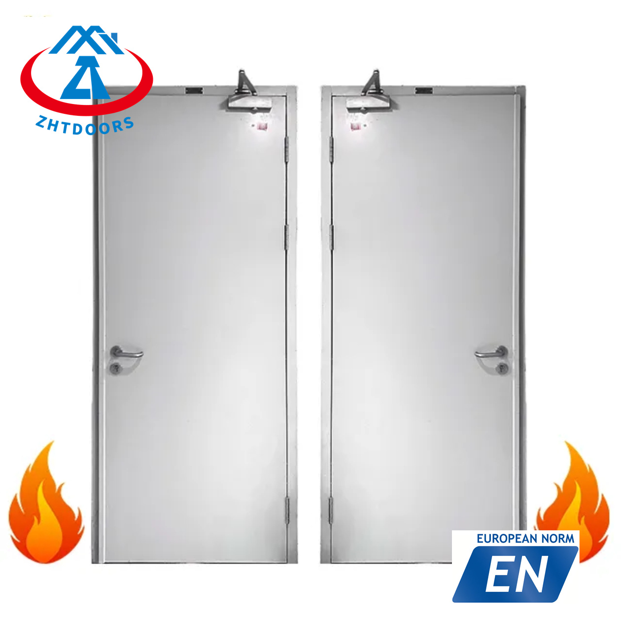 Cheap Wholesale Color Galvanized Steel EN Approve 120 min Modern Fire Resistant Rated Door