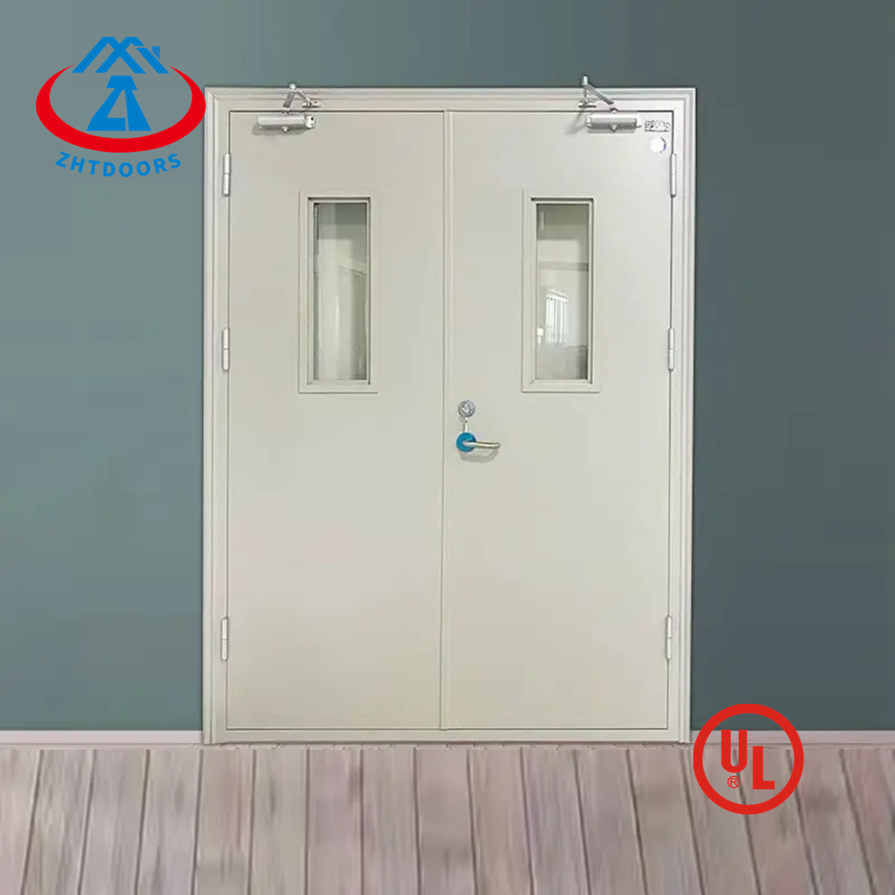 Factory Thickened Material UL Certified 60 min Fire Rated Door Entry
