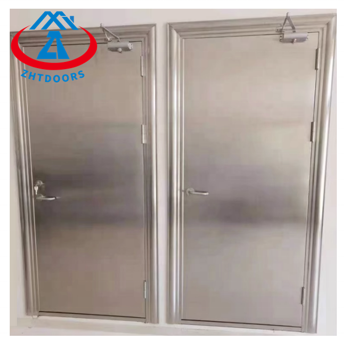 Low price 90 minute fire rated door residential stainless steel AS approve