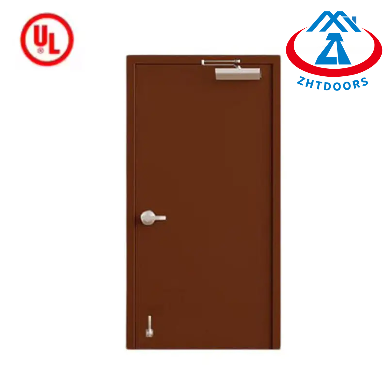 Material high hardness 1 hour woode anti fire door with UL certificate
