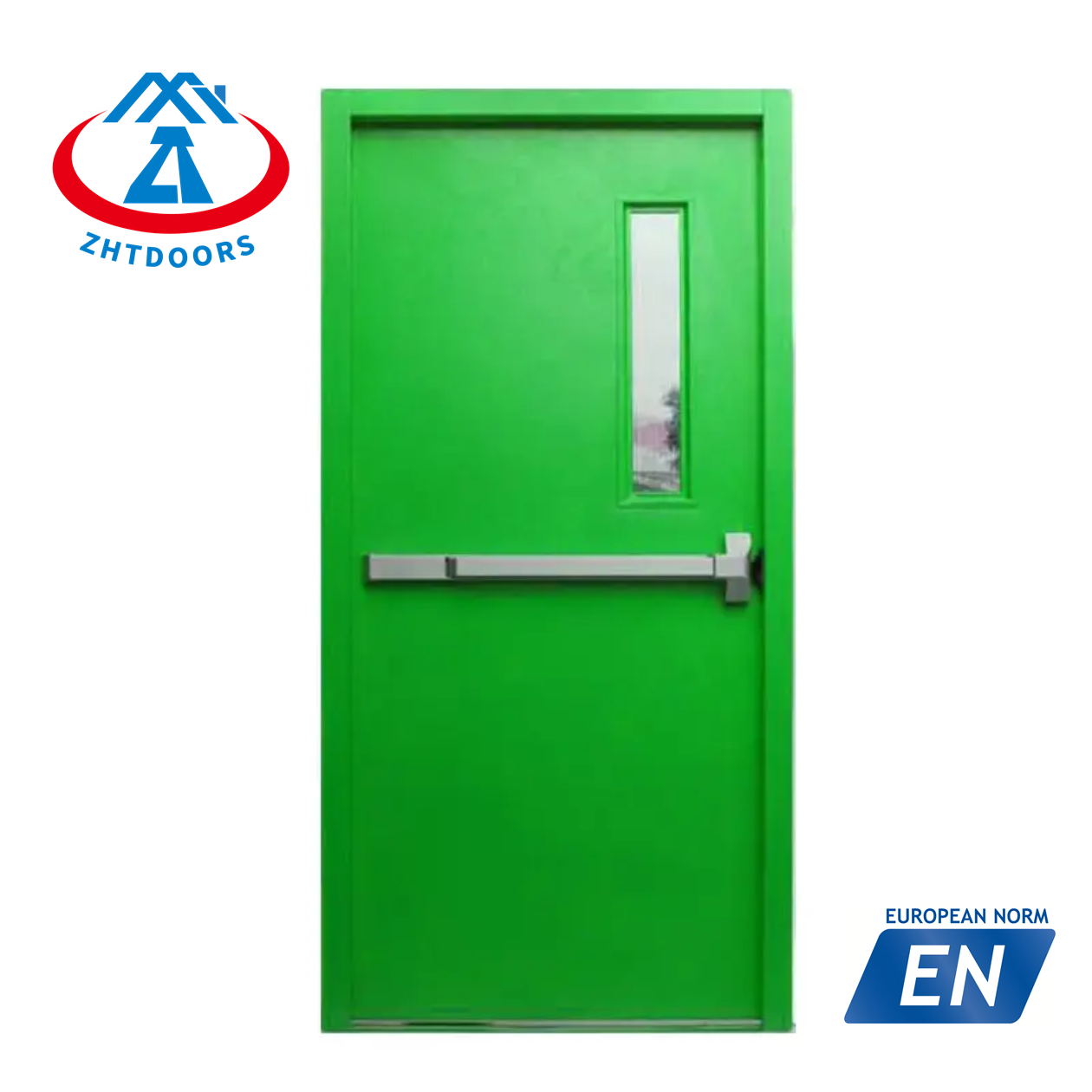 Custom wholesale cheap high quality EN approve 30 min fire door with push rod