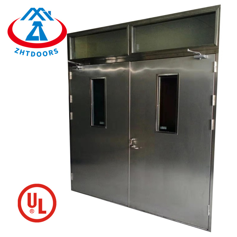 Factory direct sales grade double steel fire door UL standard 30 minute