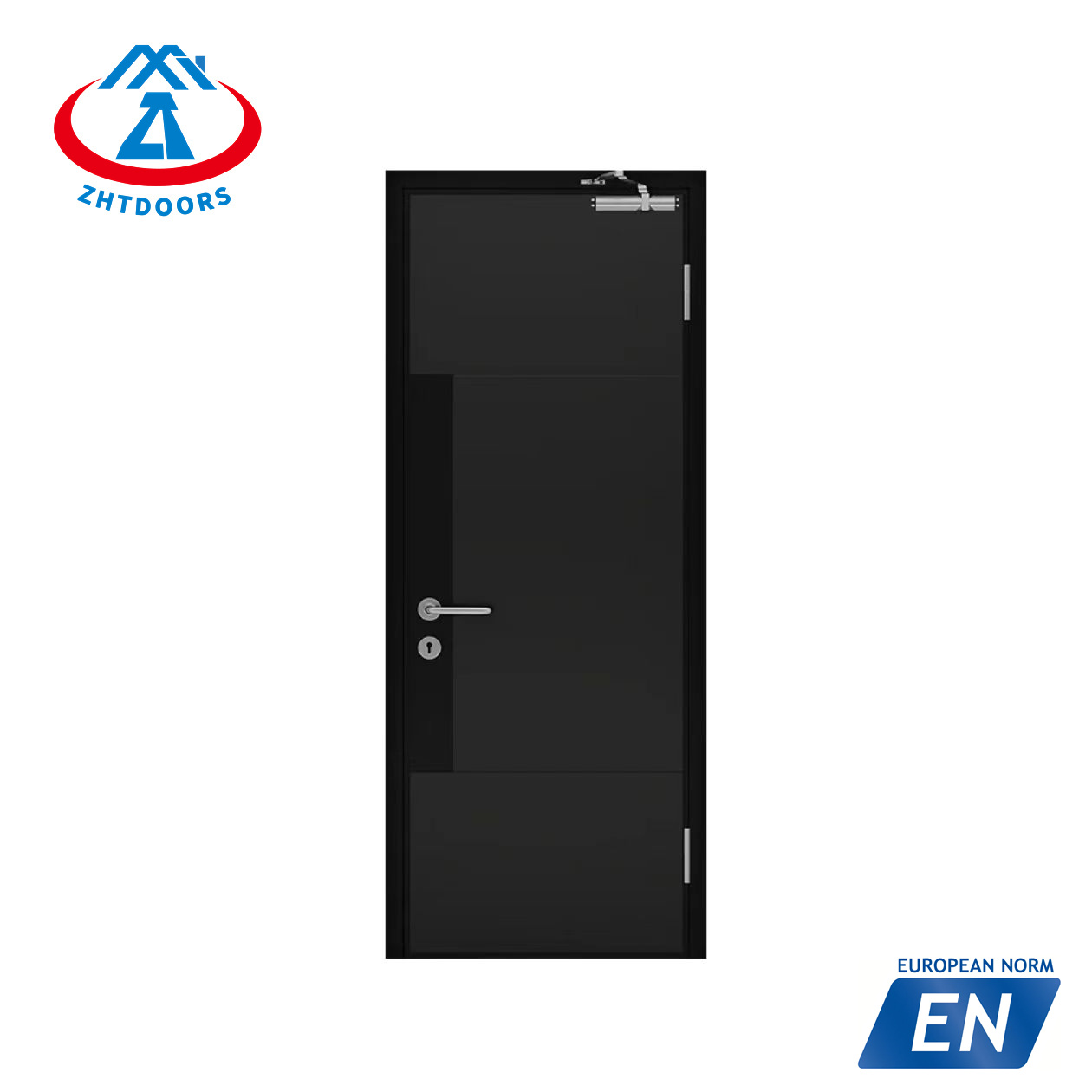 product-High hardness emergency exit door with door closer EN approve 60 minute-Zhongtai-img