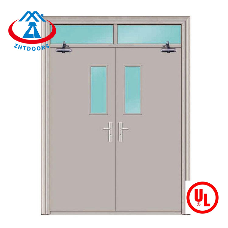 Factory Direct Sales Metal Steel Fire Proof Rated Double Doors UL Approve 30 min
