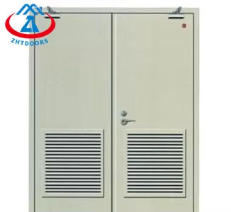 Customized Transformer AS Approve 90 Minutes Louver Fireproof Double Doors