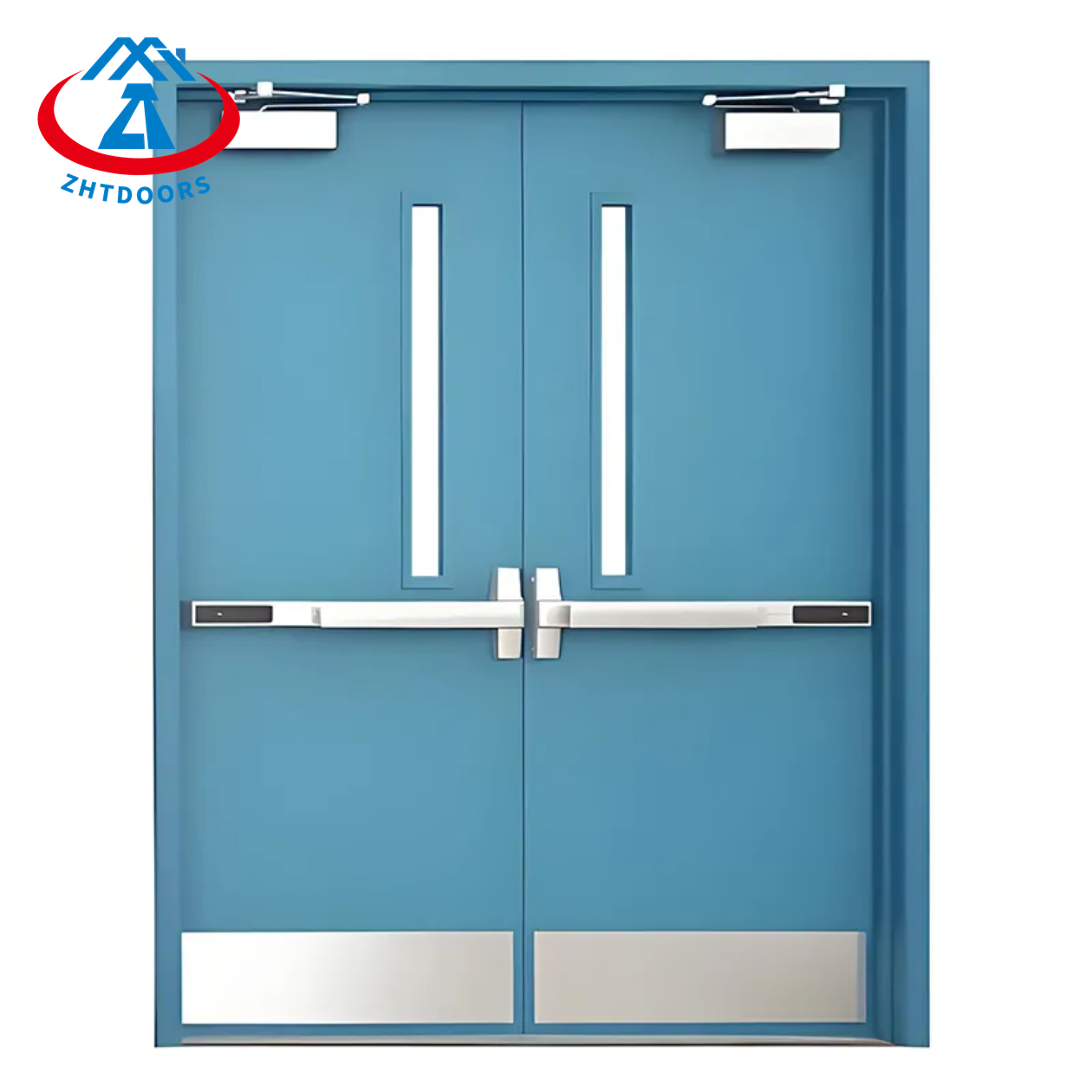 Good Quality Emergency Fire Proof Steel Doors With Alarm 30 Minute BS Standard