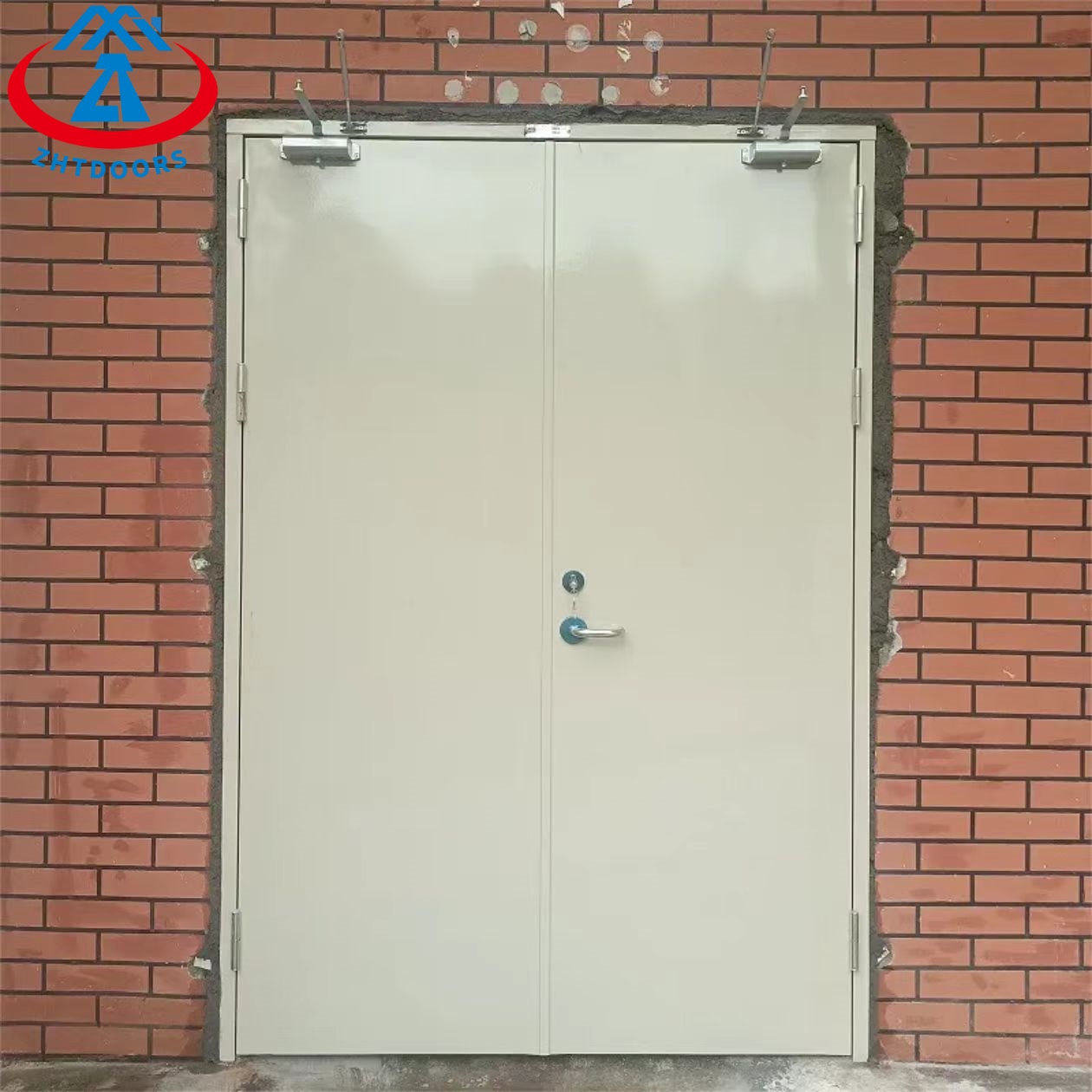 Reasonable price BS certified double anti fire rated exit doors 60 minute