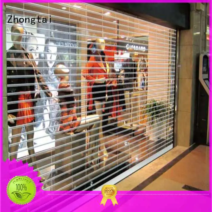 Zhongtai high quality shop roller shutters manufacturers for commercial shop