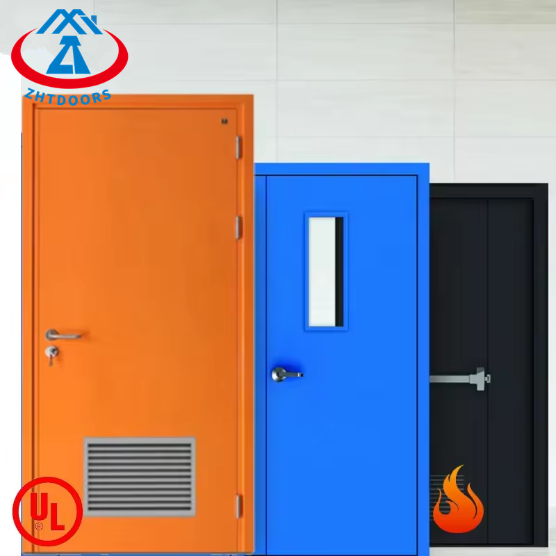 product-Zhongtai-Multi Color Customizable 90 Minutes Fire Rated Metal Door UL Standard-img