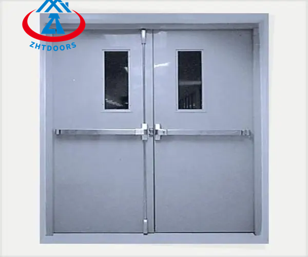 Commercial Use AS Approve 120 min Industrial Fire Proof Exit Rated Doors with push bar