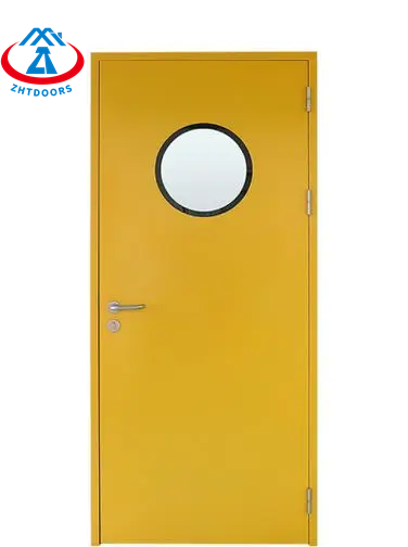 product-Zhongtai-Supplier Provides BS Certification 90 Minutes Interior Fire Rate Metal Doors Yellow