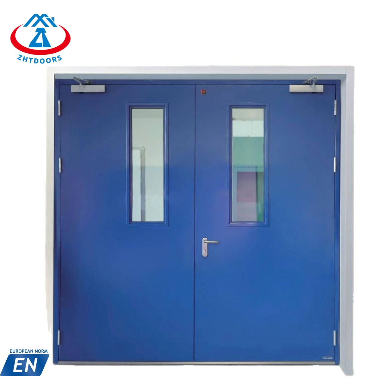 Hot design fire rated metal doors one hour emergency exit door for safety EN approve