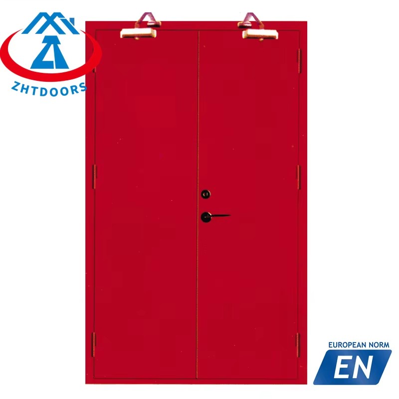 China Suppliers EN Standard Apartment Fire Rated Security Metal Double Doors 30 Minute