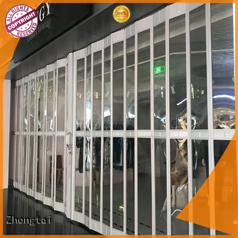 Custom folding door transparent manufacturers for shopping mall