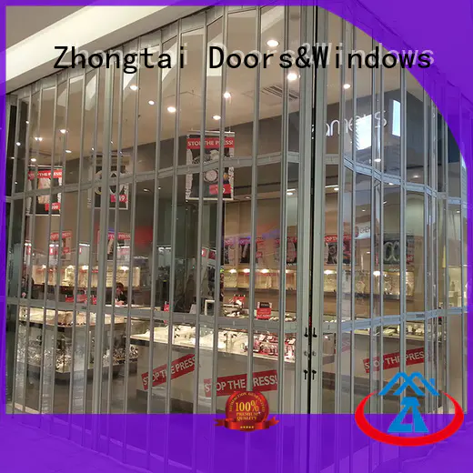 Zhongtai Latest folding door manufacturers for shopping mall