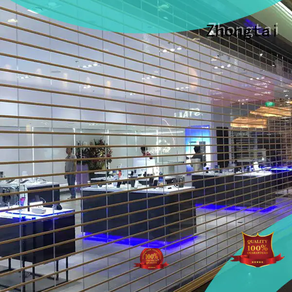 Zhongtai modern shop shutter prices company for window display