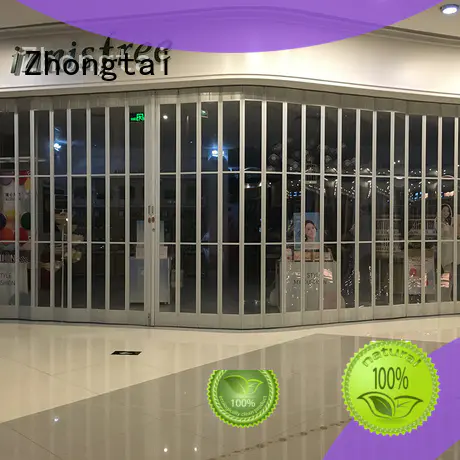 Zhongtai excellent folding door for sale for shopping mall
