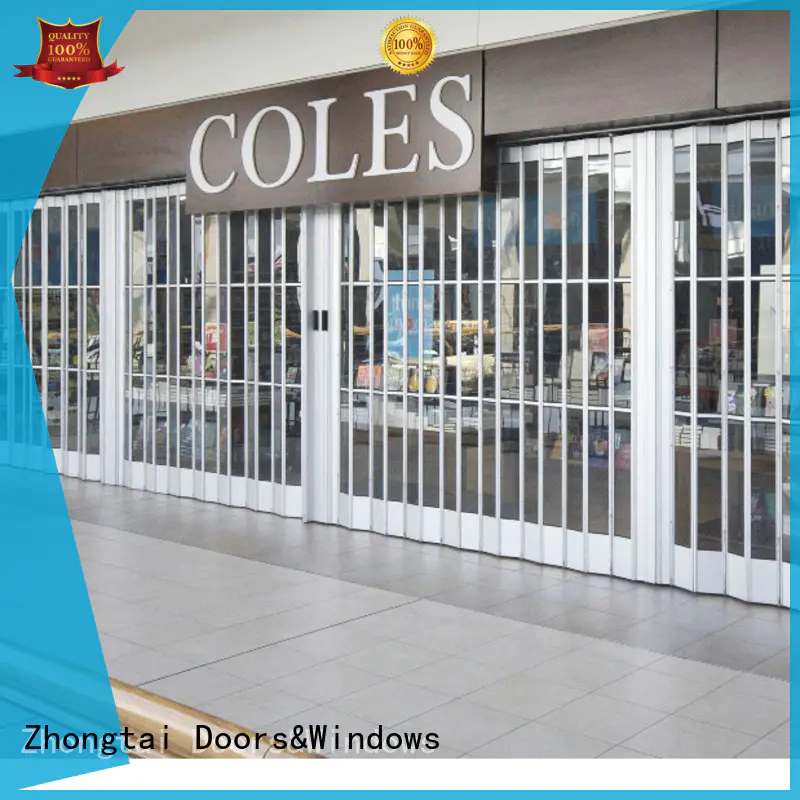 polycarbonate overhead doors commercial Zhongtai Brand folding door