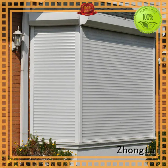fancy finished shutter aluminium door insulation Zhongtai